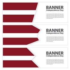 latvia Flag banners collection independence day N2