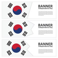 Korea South Flag banners collection independence day N2