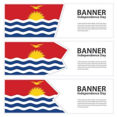 Kiribati Flag banners collection independence day N2