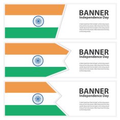 india Flag banners collection independence day N2
