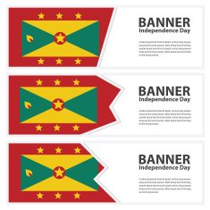 Grenada Flag banners collection independence day N2