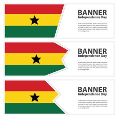 ghana Flag banners collection independence day N2