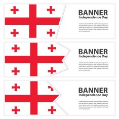 georgia Flag banners collection independence day N2