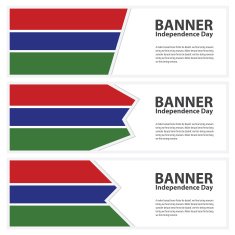 gambia Flag banners collection independence day N2