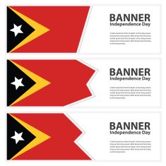 east timor Flag banners collection independence day N2