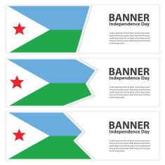 djibouti Flag banners collection independence day N2