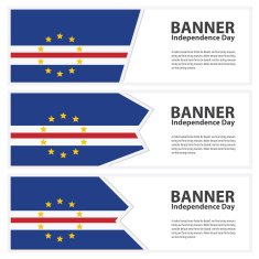 cape verde Flag banners collection independence day N2