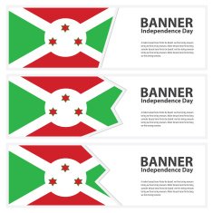 burundi Flag banners collection independence day N2