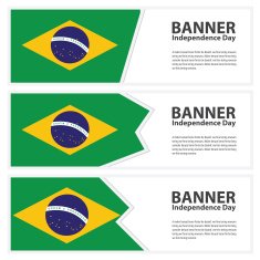 brazil Flag banners collection independence day N2