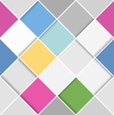 Flat seamless diagonal squares