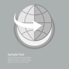 global flat template vector illustration eps10