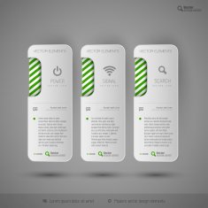 Modern tabs as design elements Business symbols N50