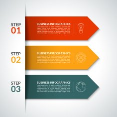 Arrow infographic design template Vector