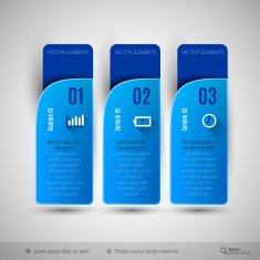 Vector tabs as design elements for business layouts N37