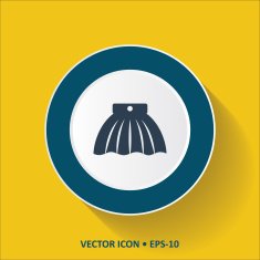 Yellow Button with Skirt Icon N2