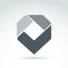 Vector abstract design element with parallel stripes Monochrome N2