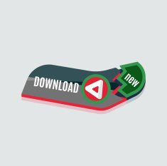 Colorful download web button Modern flat design N4