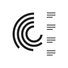 Radial Bar Chart icon on a white background N34