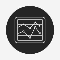 Information chart line icon N64