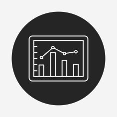 Information chart line icon N80
