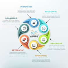 Modern infographics options banner N283