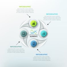 Modern infographics options banner N284