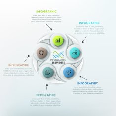 Modern infographics options banner N285