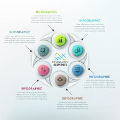 Modern infographics options banner N286