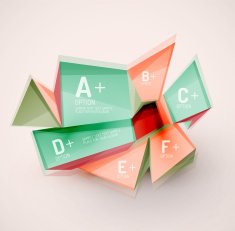 Geometric shapes with sample text Abstract template N6