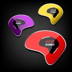 Glossy vector labels N4