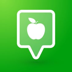 Square tooltip with a fruit