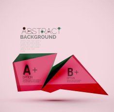 Geometric shapes with sample text Abstract template N19