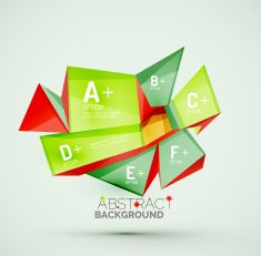 Geometric shapes with sample text Abstract template N24