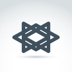 Vector abstract intersected monochrome rhombs and triangles