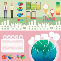 Infographic with people and graphs N2