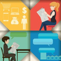 Communication concept infographic