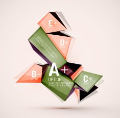 Geometric shapes with sample text Abstract template N25