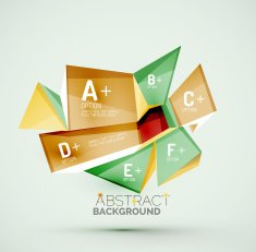 Geometric shapes with sample text Abstract template N29