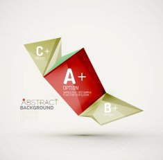 Geometric shapes with sample text Abstract template N32