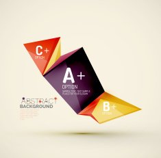 Geometric shapes with sample text Abstract template N33