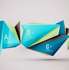 Geometric shapes in the air Vector abstract background N41