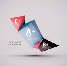 Geometric shapes with sample text Abstract template N36