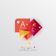 Modern abstract geometric info banner N17