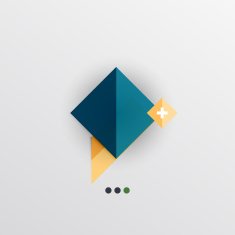 Modern abstract geometric info banner N18