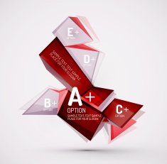 Geometric shapes with sample text Abstract template N40