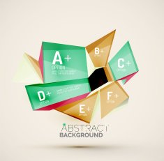 Geometric shapes with sample text Abstract template N43