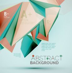 Geometric shapes in the air Vector abstract background N50