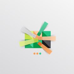 Modern abstract geometric info banner N21