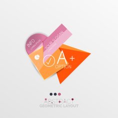Modern abstract geometric info banner N27