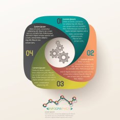 info graphic circle label design N2